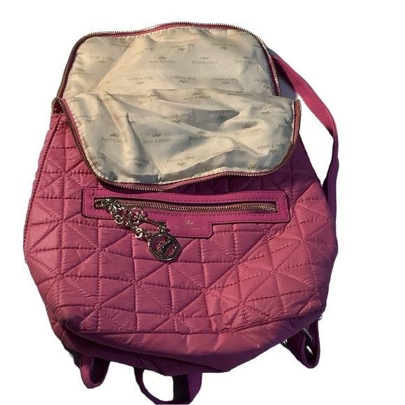 JUICY COUTURE Hot Pink with Gold Detail Purse Backpack - Picture 3 of 16